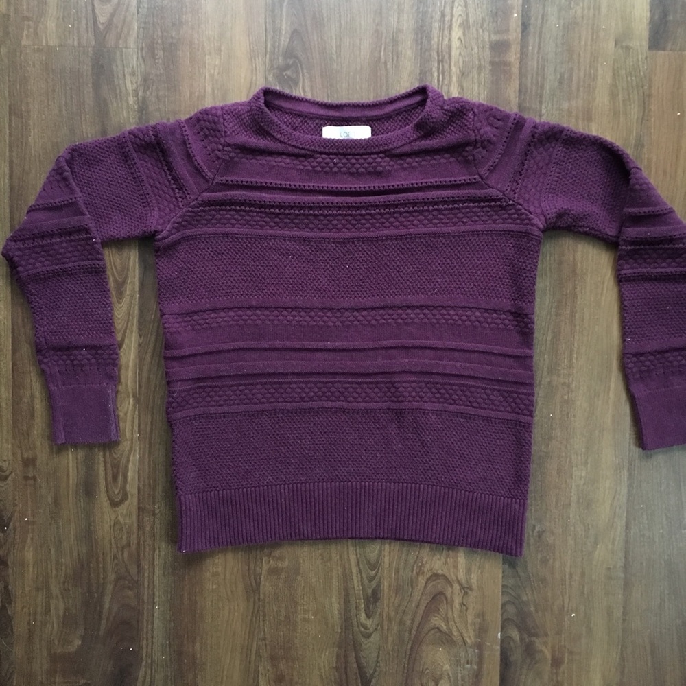 LOFT sweater | burgundy | S